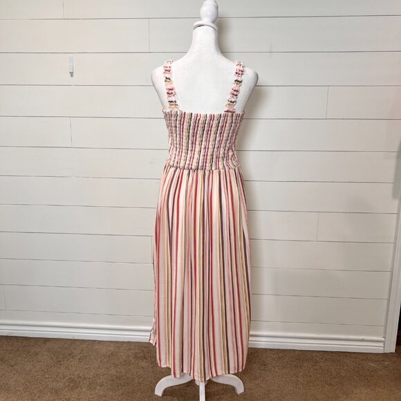 Arizona  Earth Toned Stripe Maxi Dress Size L - Picture 5 of 6